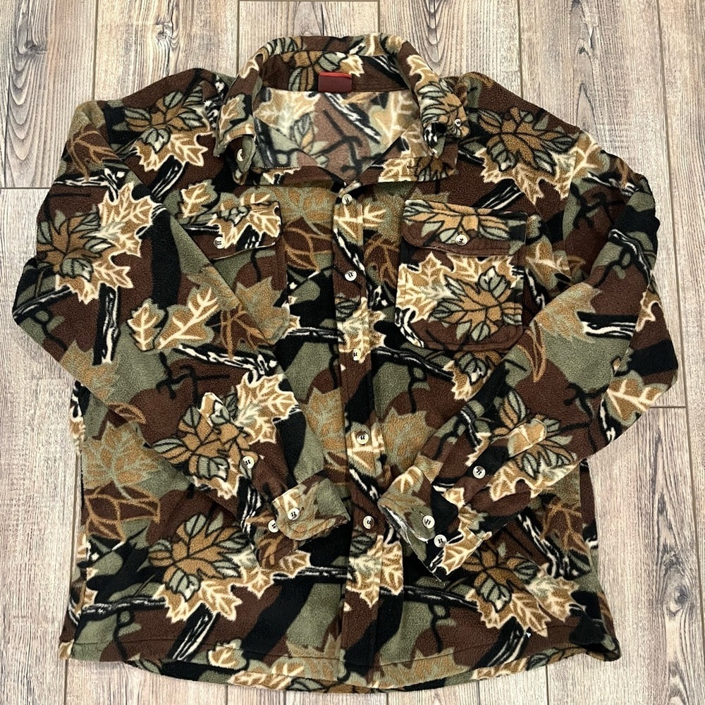 🦌 Vintage Official Hunter-Wear Camo Fleece Shirt Jacket - Women’s XL